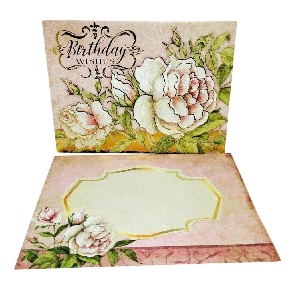 Thoughts & Inspirations Birthday Wishes Floral Greeting Card by Samantha Chase
